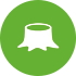 tree stump icon green background